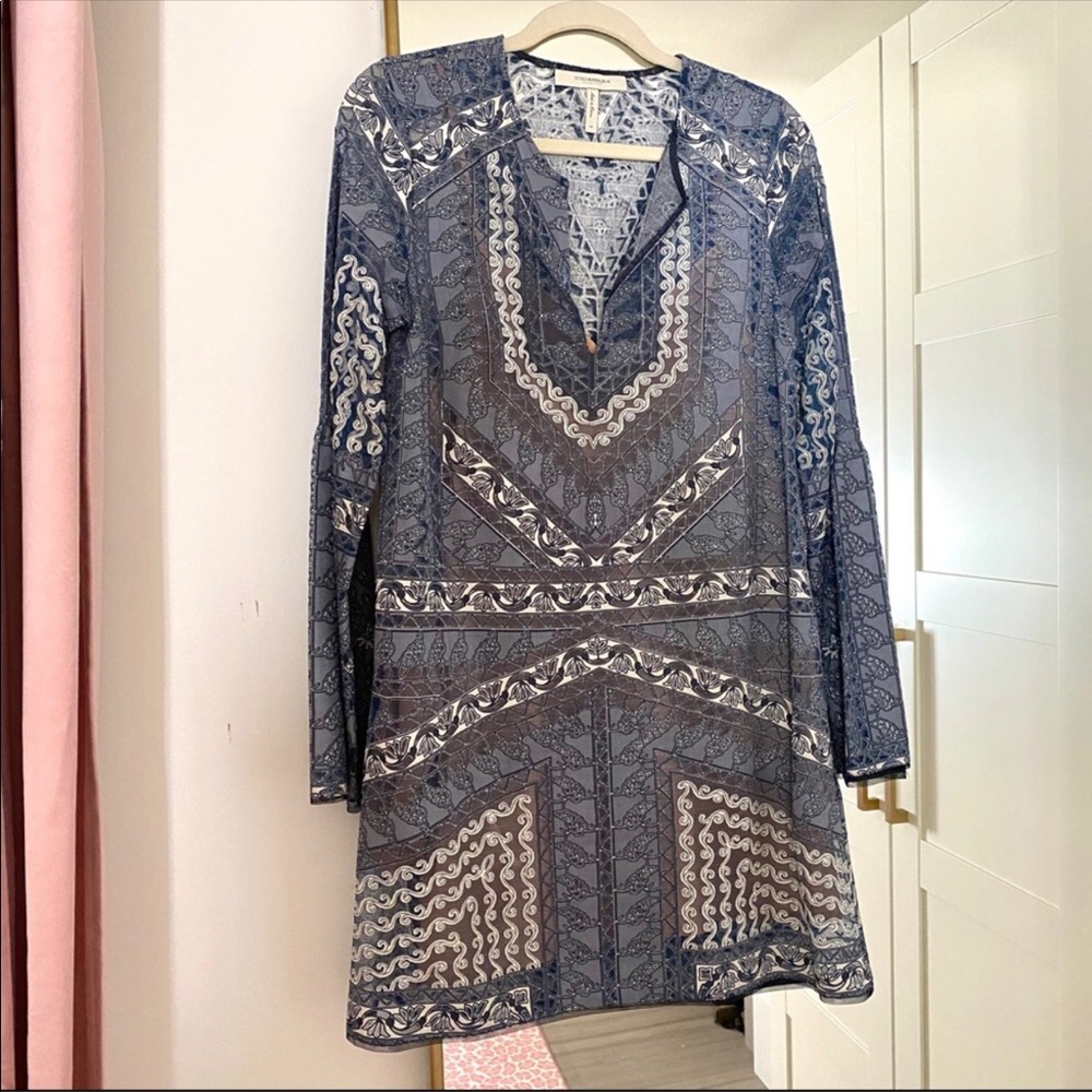 BCBGMaxazria Runway Blue Lace Dress